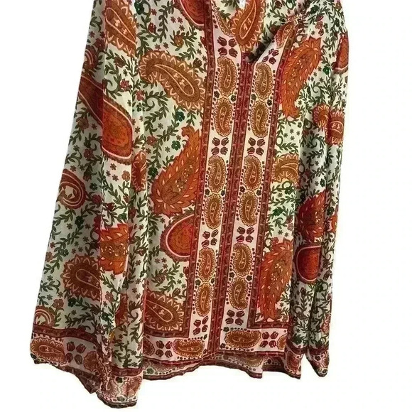 Passports Women's Boho Sheer Paisley Print Blouse Multicolor Size M - Picture 3 of 10